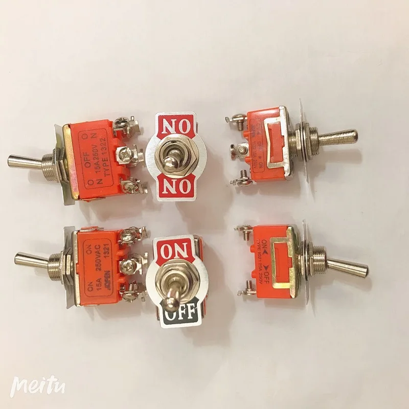 5 шт. E TEN1021 AC 250V 15A 2 Pin DPDT SPST SPDT на включение/выключение 3 позиционный Мини тумблер