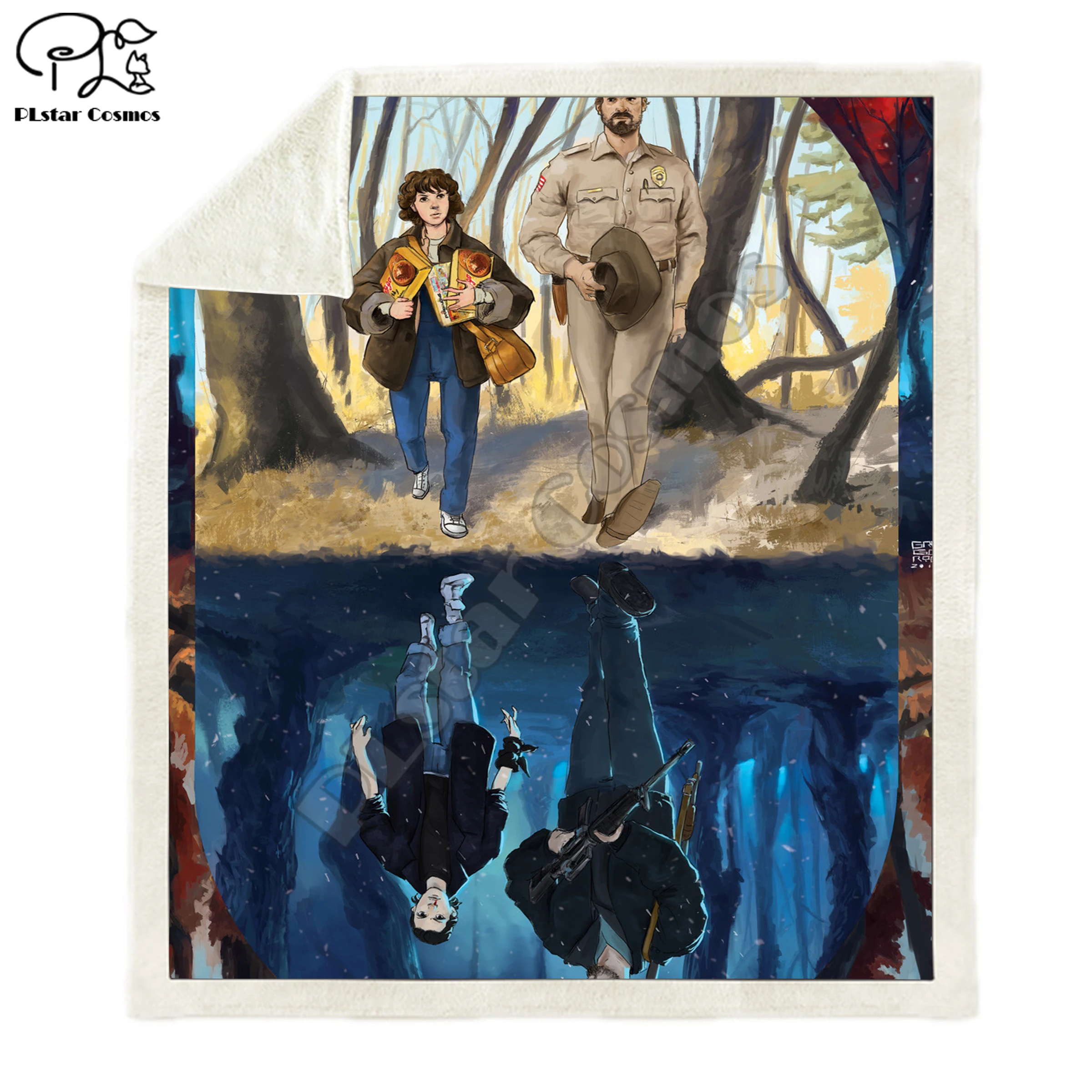 Рождество и Хэллоуин одеяло с 3D принтом очень странные дела шерпа на кровать