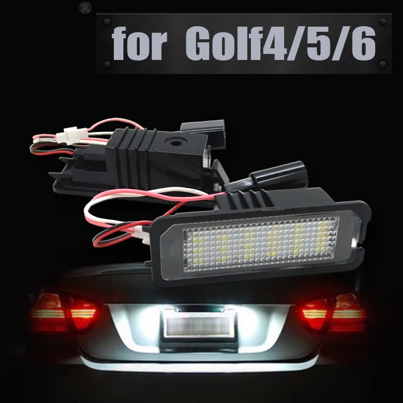 2x 18SMD 6 Вт светодиодные фонари номерного знака для VW GOLF MK4 5 7 6R Passat B6 Lupo Scirocco Polo