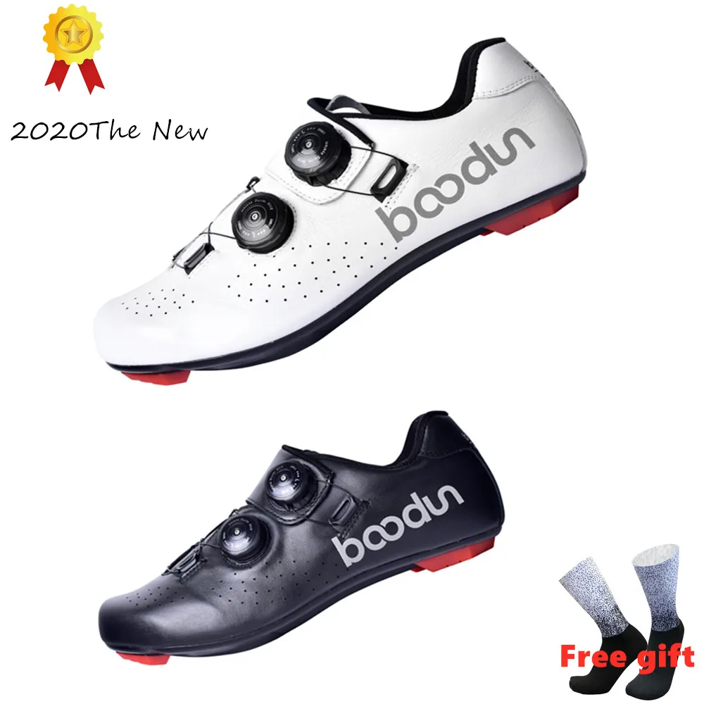 Новинка 2020 года Обувь для шоссейного велоспорта из кожи Ультралегкая дышащая