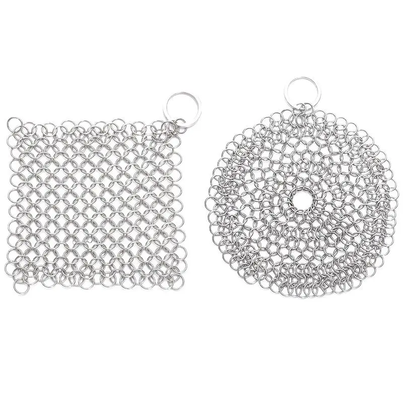Скребок Chainmail из нержавеющей стали с подвесным кольцом чугунный очиститель