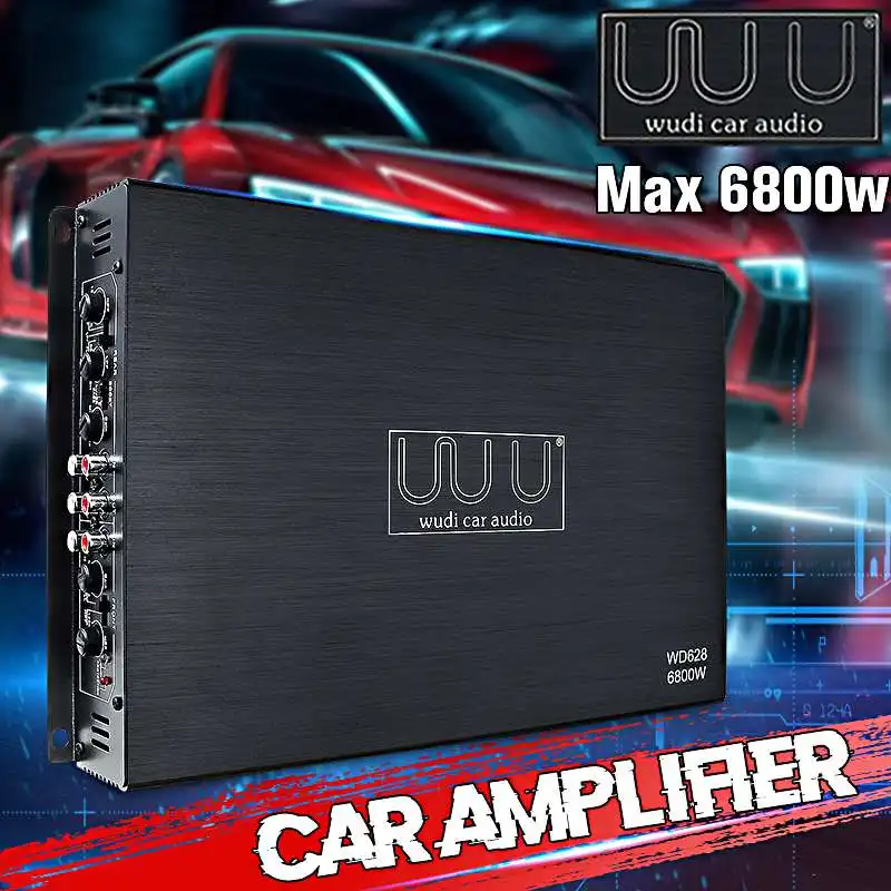 DC 12V 6800 ватт 4 х канальный автомобильный усилитель аудио стерео бас Динамик