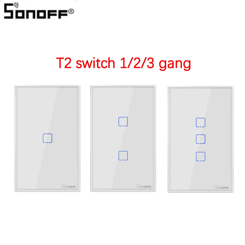 Умный выключатель SONOFF T2 1/2/3 клавиши с поддержкой Wi-Fi | Электроника