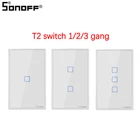 Умный выключатель SONOFF T2, 123 клавиши, с поддержкой Wi-Fi
