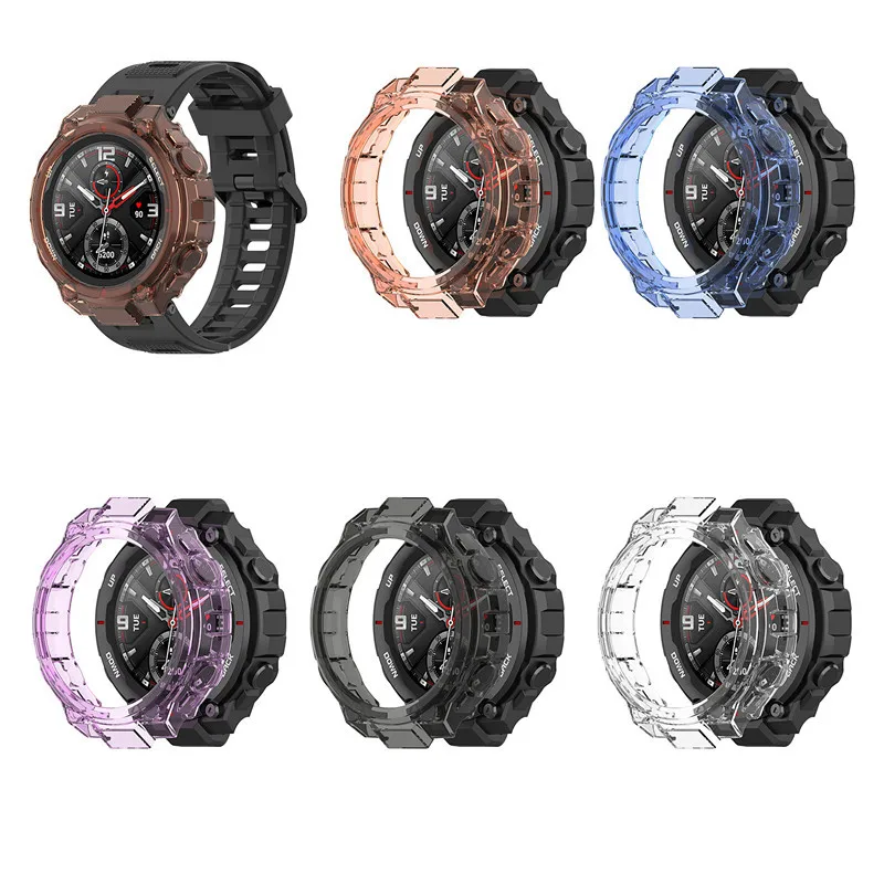 Чехол Ouhaobin для смарт часов Xiaomi Amazfit TRex Ультратонкий защитный прозрачный жесткий
