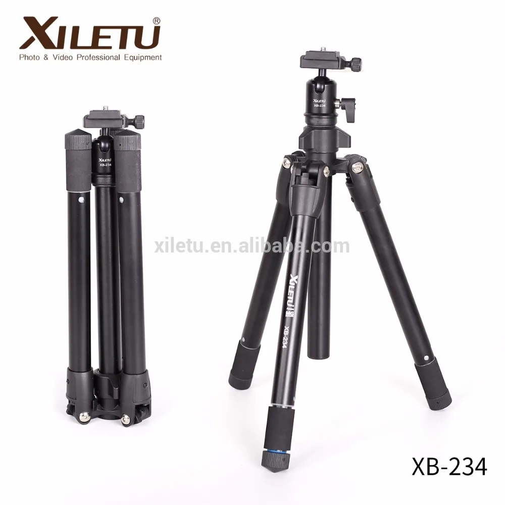 

XILETU XB-234 Professional Lightweight Aluminum Camera Tripod with Ball Head QR Plate For dslr Camera Camcorder