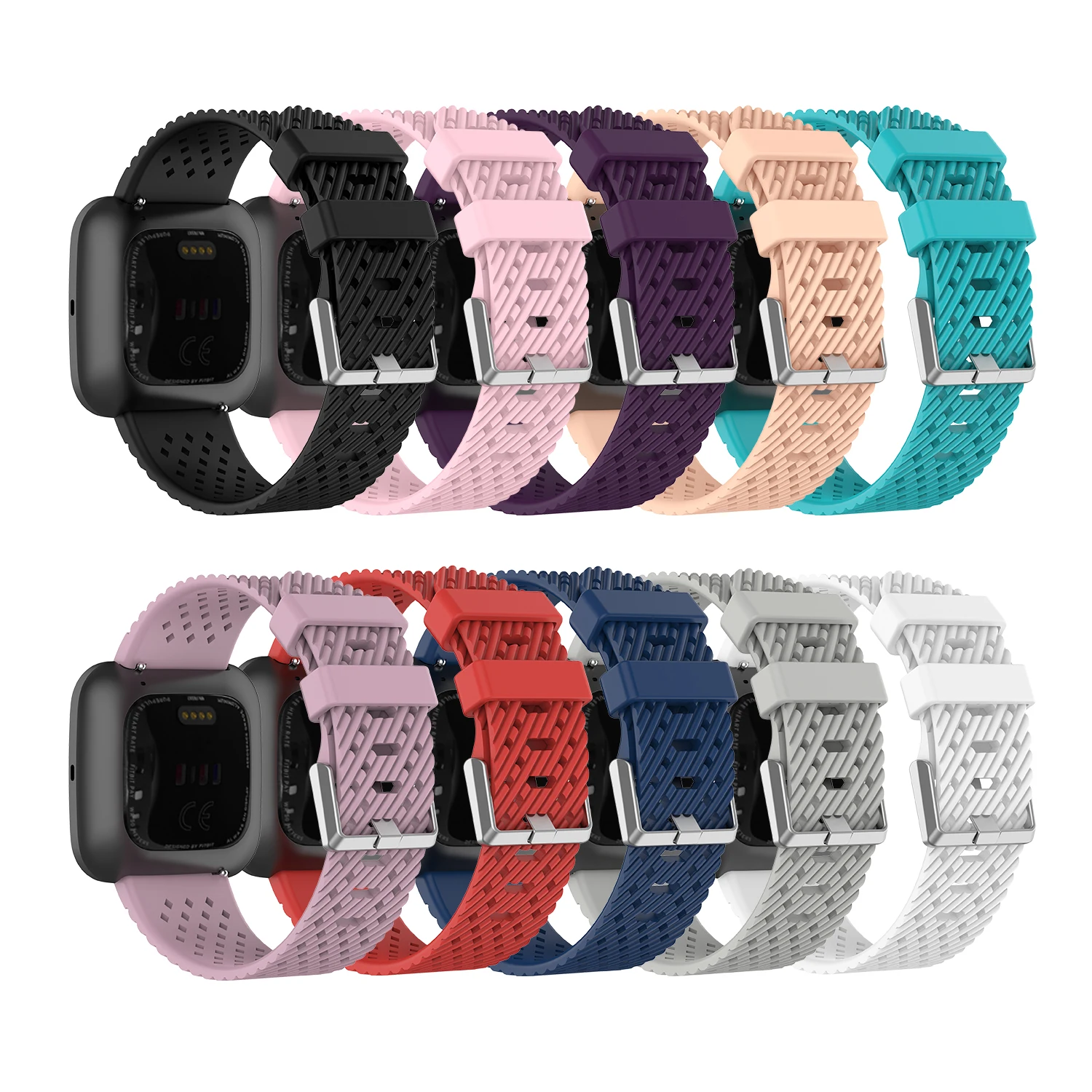 Ремешок спортивный для Fitbit Versa 2/Versa Lite водонепроницаемый силиконовый дышащий