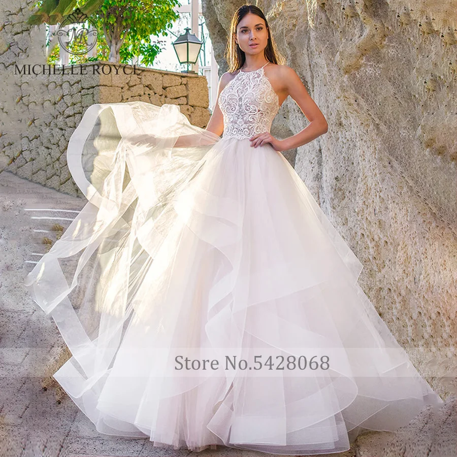 Мишель Ройс Свадебные платья трапециевидной формы для женщин Сексуальное