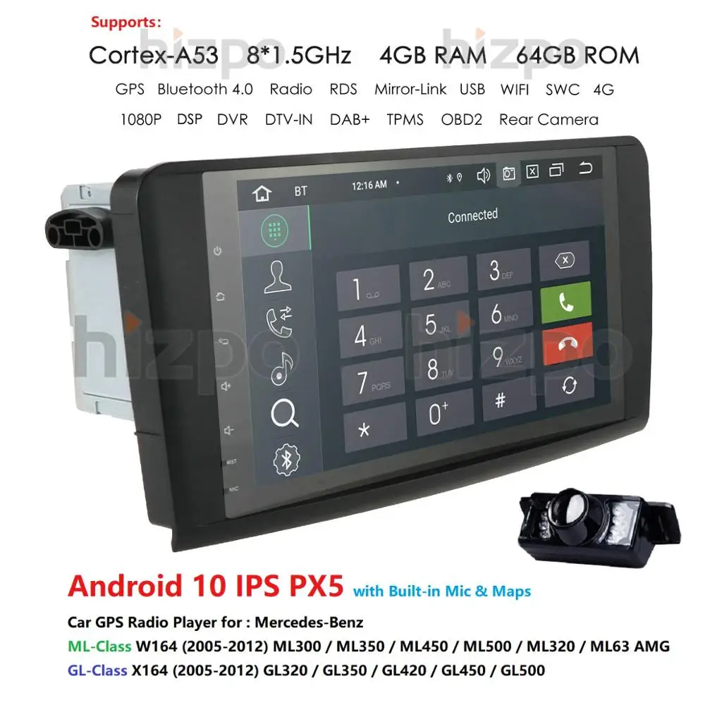 2 DIN 9 &quotAndroid 10 4G RAM Автомобильная GPS навигация для Mercedes Benz ML GL W164 ML350 ML500 ML300 X164 GL350 | Автомагнитолы -4000761683641