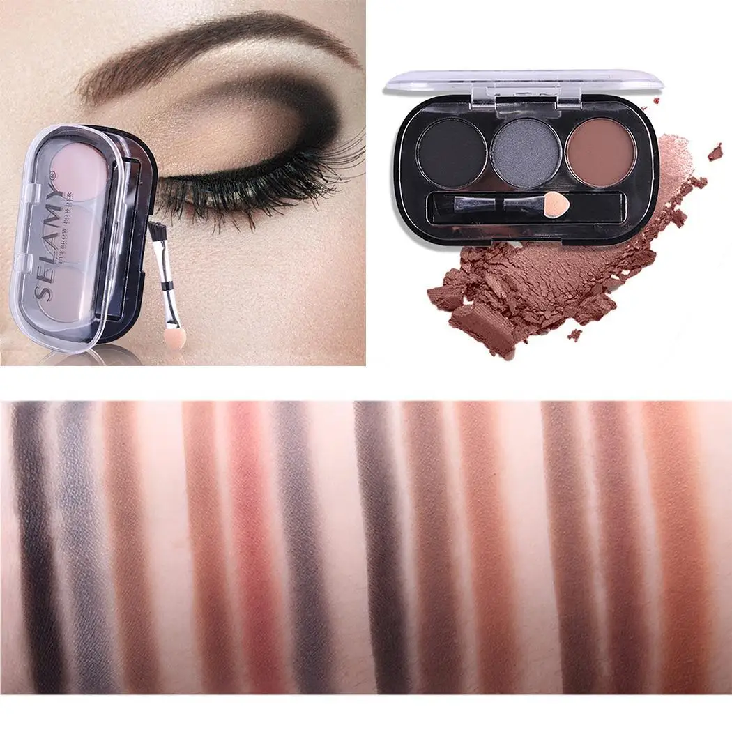Натуральный 4 цвета пудра для бровей определение 40 г палитра пудры Кисть макияжа