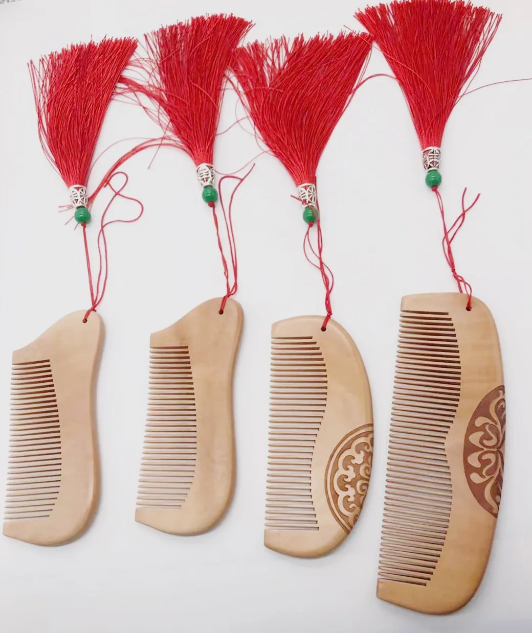 Натуральный Анти статический деревянный бамбуковый Массажная расческа Массажка