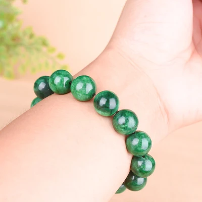 Ювелирные изделия Zheru натуральный бирманский Изумрудный зеленый круглый браслет