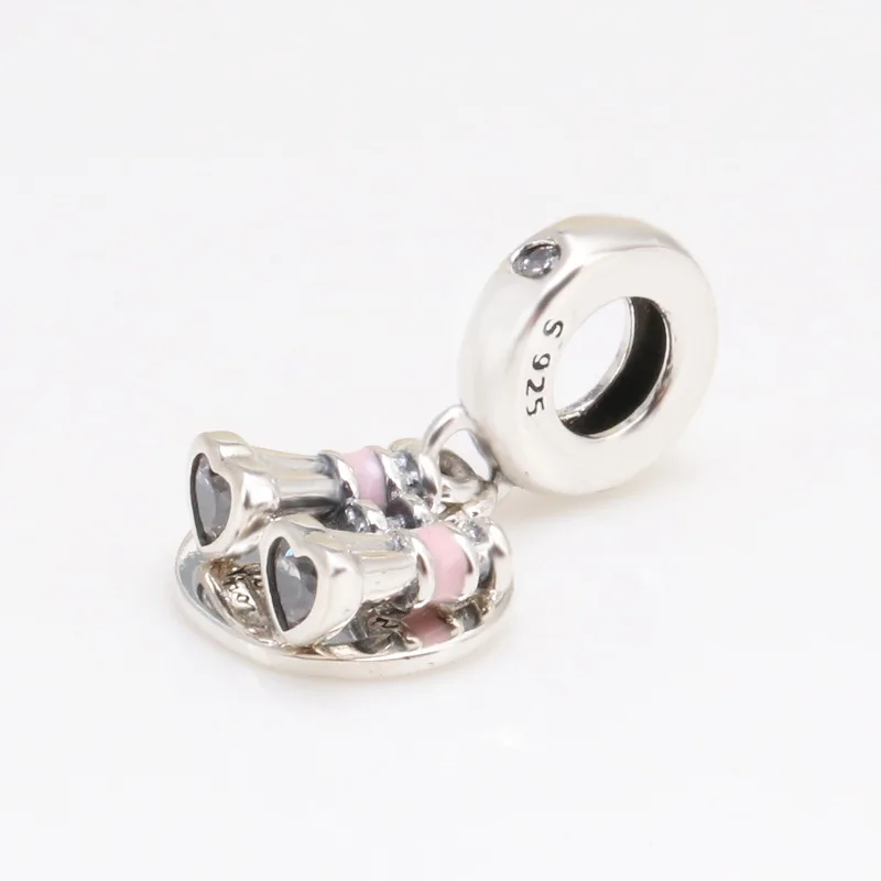 

Amaia S925 Sterling Silver Heart Telescope Pendant Fit Original Charms Necklace