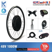 ebike conversion kit front brushless non gear hub motor wheel 48v 1000w all waterproof plug for electric bicycle conversion kit