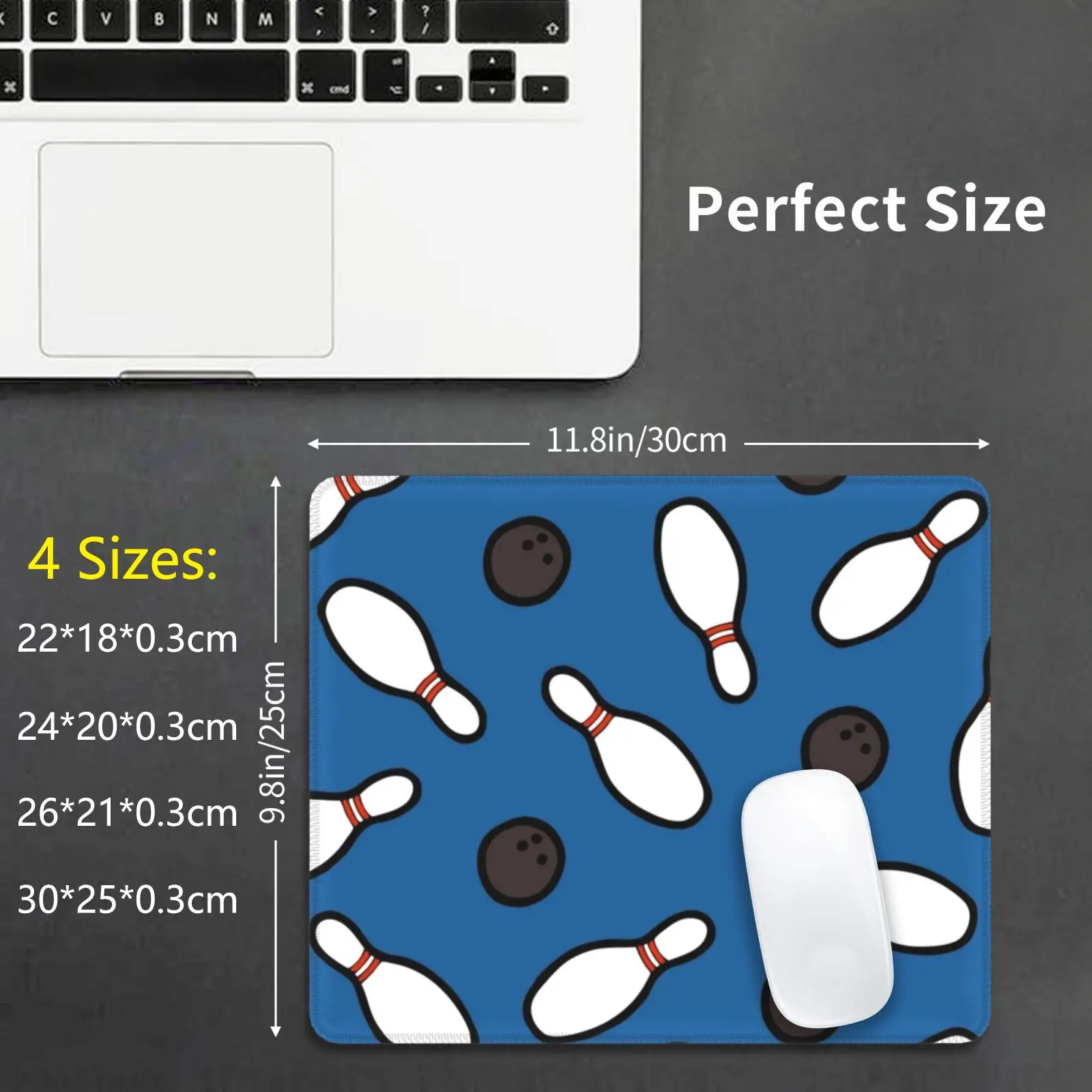 Боулинг для шпильки с узором коврик мыши чехлы накладки боулинг десять булавки