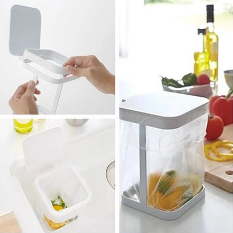 Офисная маленькая мусорная корзина Настольная откидная крышка для бумаги в