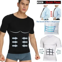 men slimming body shaper gynecomastia vest shirt compression shirt man shapers waist trainer corrective posture vest corset