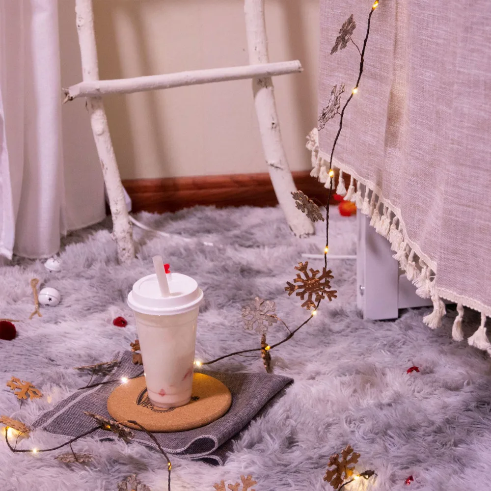 

String Light Lamps Lights Rattan Warm White PC+PVC+ Copper Festival Supplies Festive Atmosphere 2m Artificial Flower Christmas