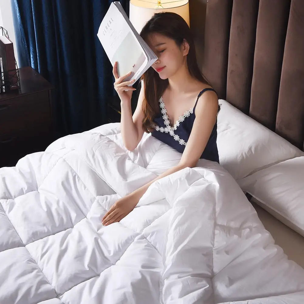 New White Goose/Duck Down Quilt Duvets Thickening Winter Comforters Cotton Cover King Queen Twin Full Size For Hotel Home