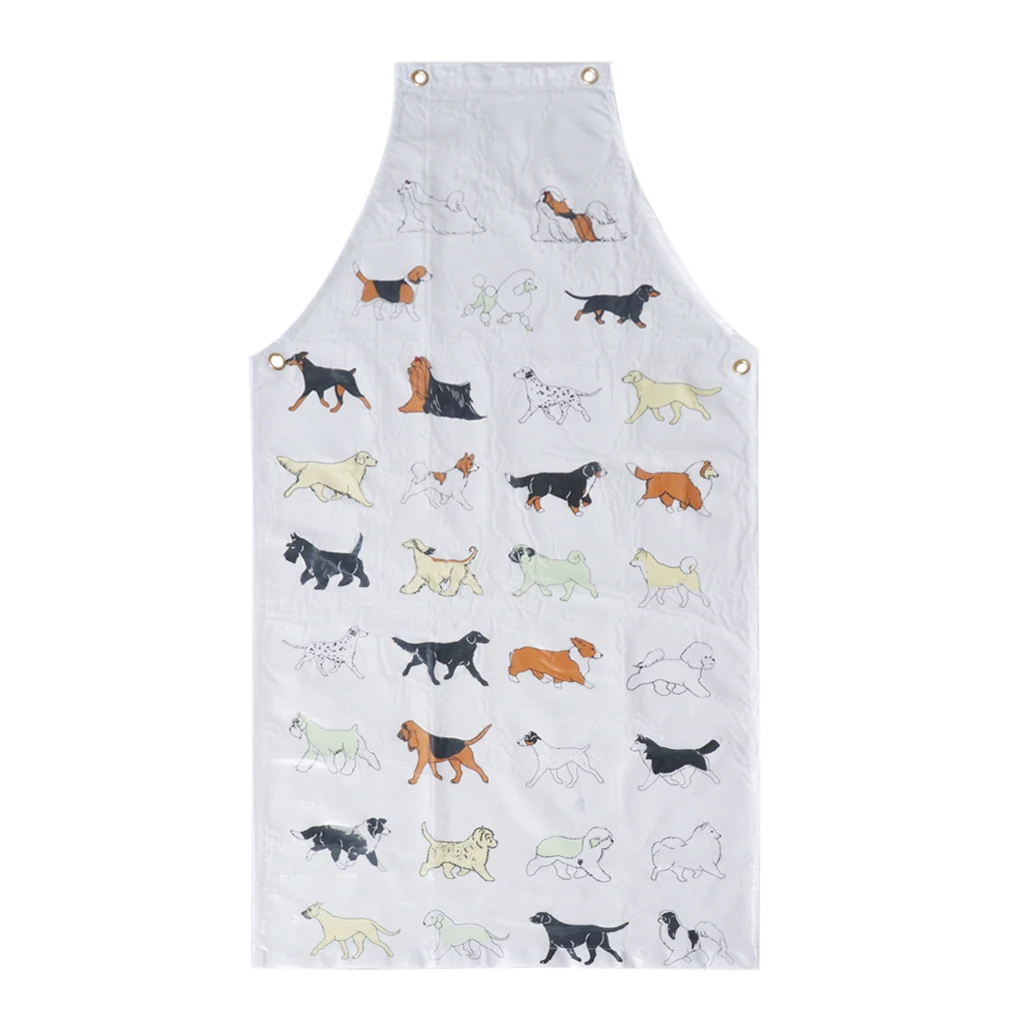 Водонепроницаемые фартуки клейкие из ПВХ для профессиональных грумеров белые |