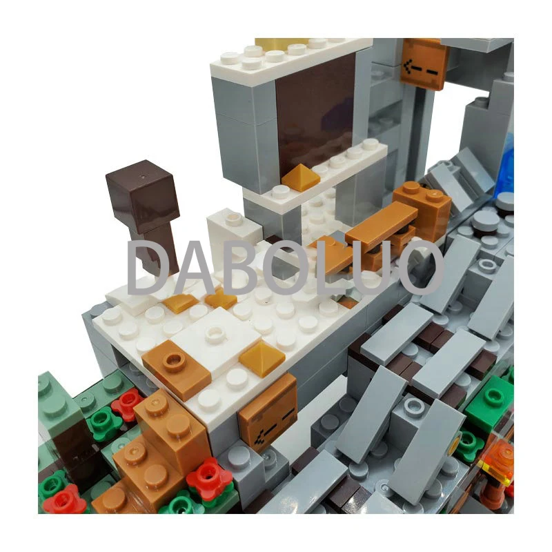 

Bagged The Mountain Cave Mine Building Blocks Toys For Kids Puzzle Colorful Bricks Convertible Miniature Landscape gift