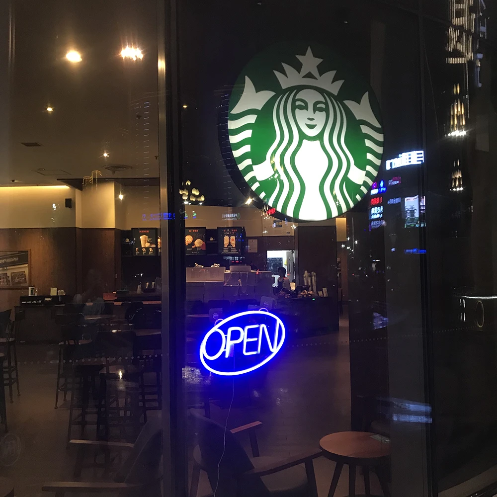Светодиодная неоновая вывеска OPEN декоративная светодиодная светящаяся буква