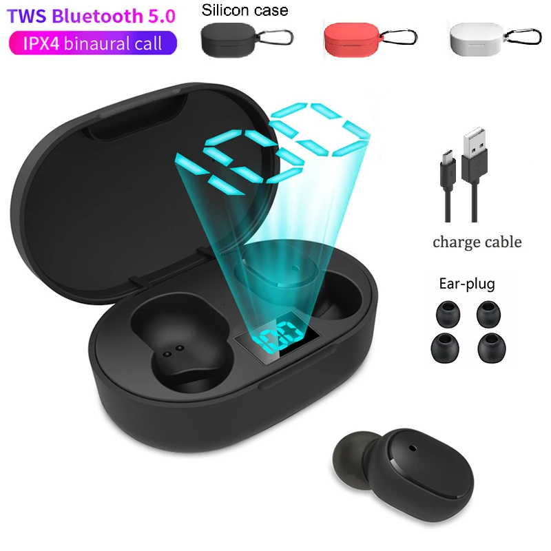 Kzofu A6S/E6S TWS Bluetooth 5,0-гарнитура, Airdots Draadloze oordopjes Hoofdtelefoon Ruisonderdrukking Microfoon для Android/IOS