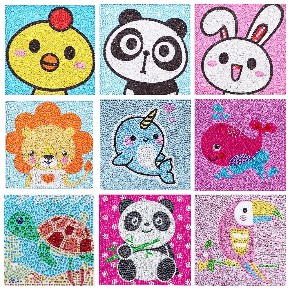 

Набор для алмазной живописи, 5D Набор для рисования по номерам, с мультяшными животными, домашний декор