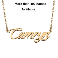 cursive initial letters name necklace for camryn birthday party christmas new year graduation wedding valentine day gift