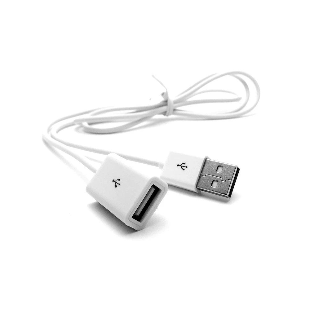 

Белый ПВХ металлический USB 2,0 папа к женскому Удлинительный Кабель-адаптер 1 м 3 фута