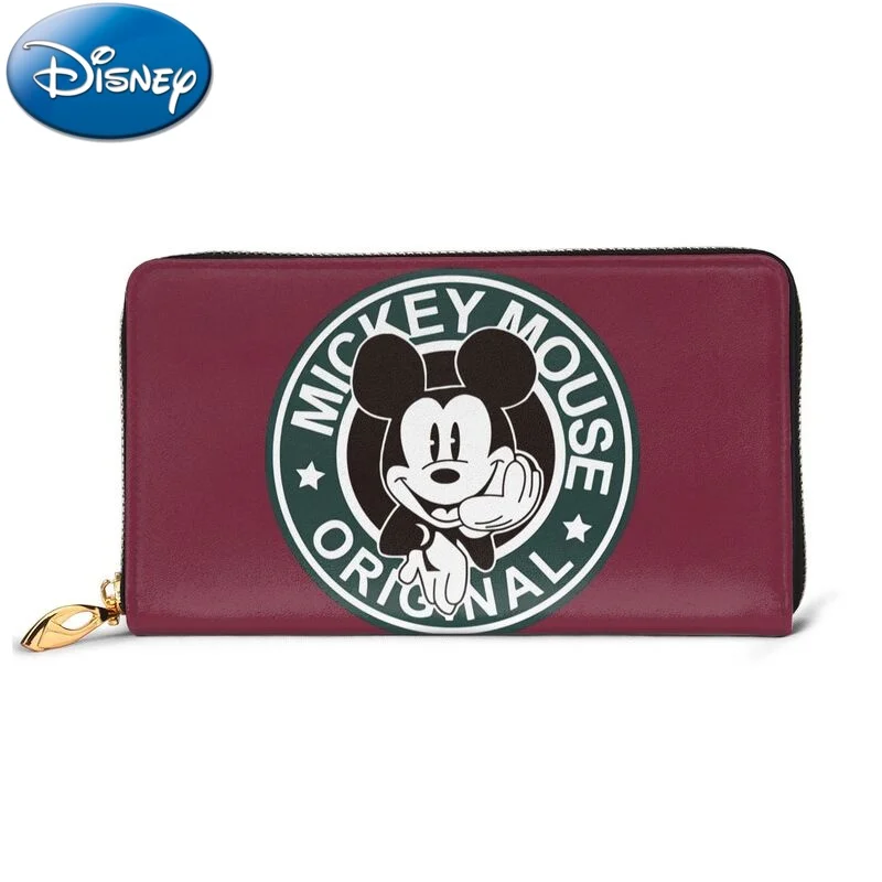 

Длинный кожаный кошелек из мультфильма Диснея, многофункциональный клатч высокого качества, кредитница, дизайнерская сумочка для мелочи, р...
