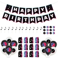 balloons banner happy birthday flags cake toppers baby shower short video party decoration
