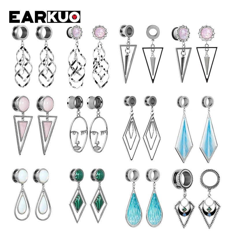 Серьги-расширители EARKUO из нержавеющей стали ювелирные изделия для пирсинга с