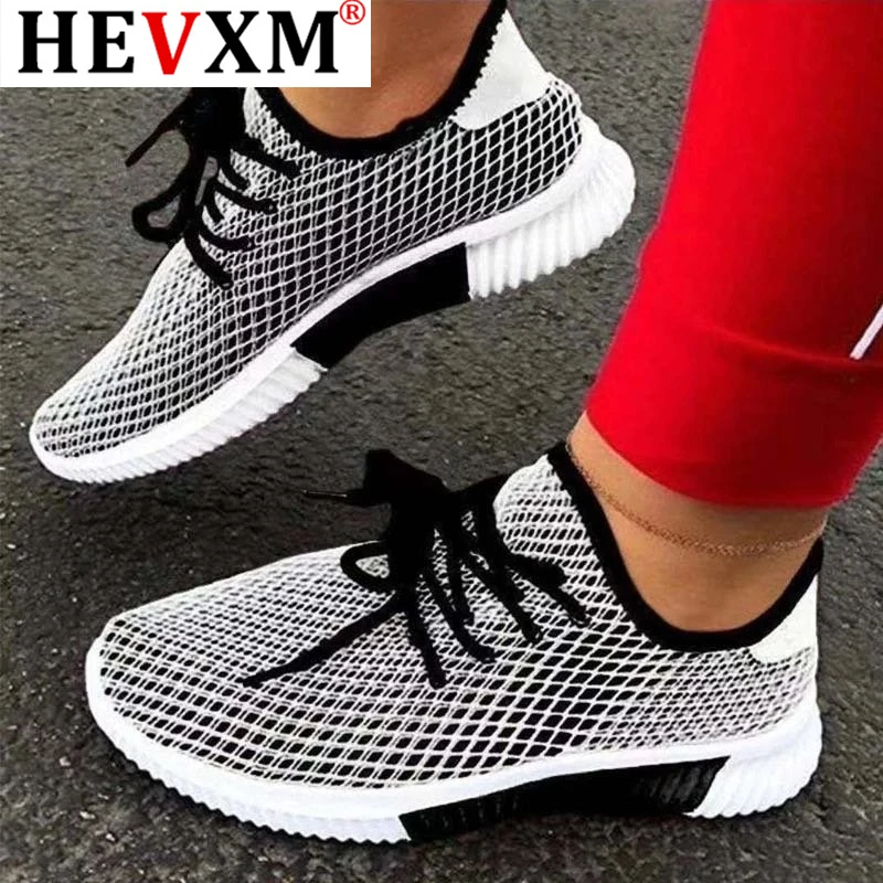 

2020 Fashion Vulcanized Shoes Woman Outdoor Lightweight Casual Shoes Breathable Lace Up Sneakers Shoes Women Zapatillas Mujer