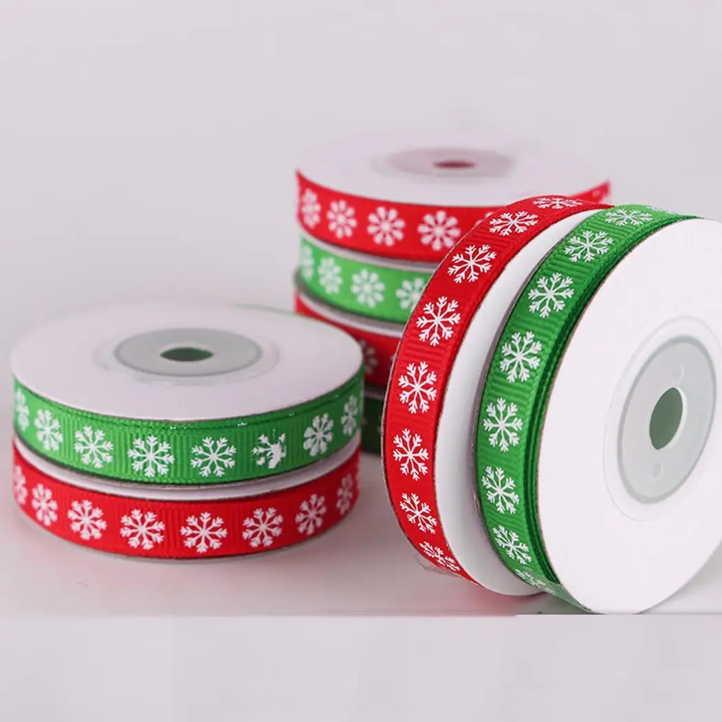 Новинка двухсторонняя нитяная лента в рубчик рождественские украшения вечерние