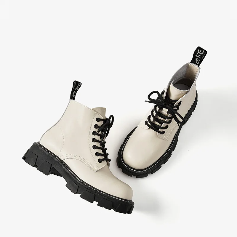 BeauToday/женские ботильоны из синтетической кожи с круглым носком Женская обувь на