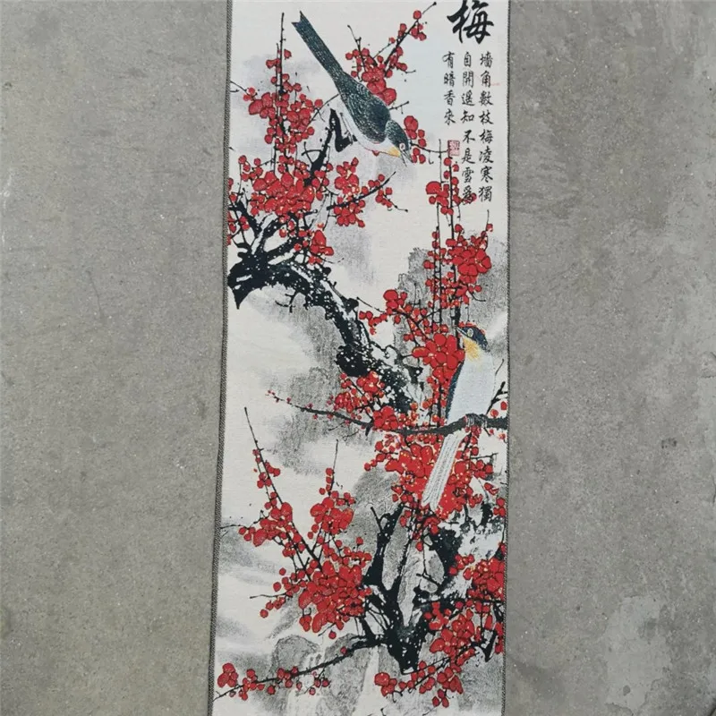 Китайская четырехэкранная вышивка танка Шелковый гобелен Mei Lan Zhu Ju | Дом и сад