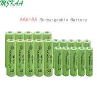 10pcs aa 3800mah 10 pcs aaa 1800mah rechargeable battery 1 2v ni mh batteries for remote controls radios torches clocks toys