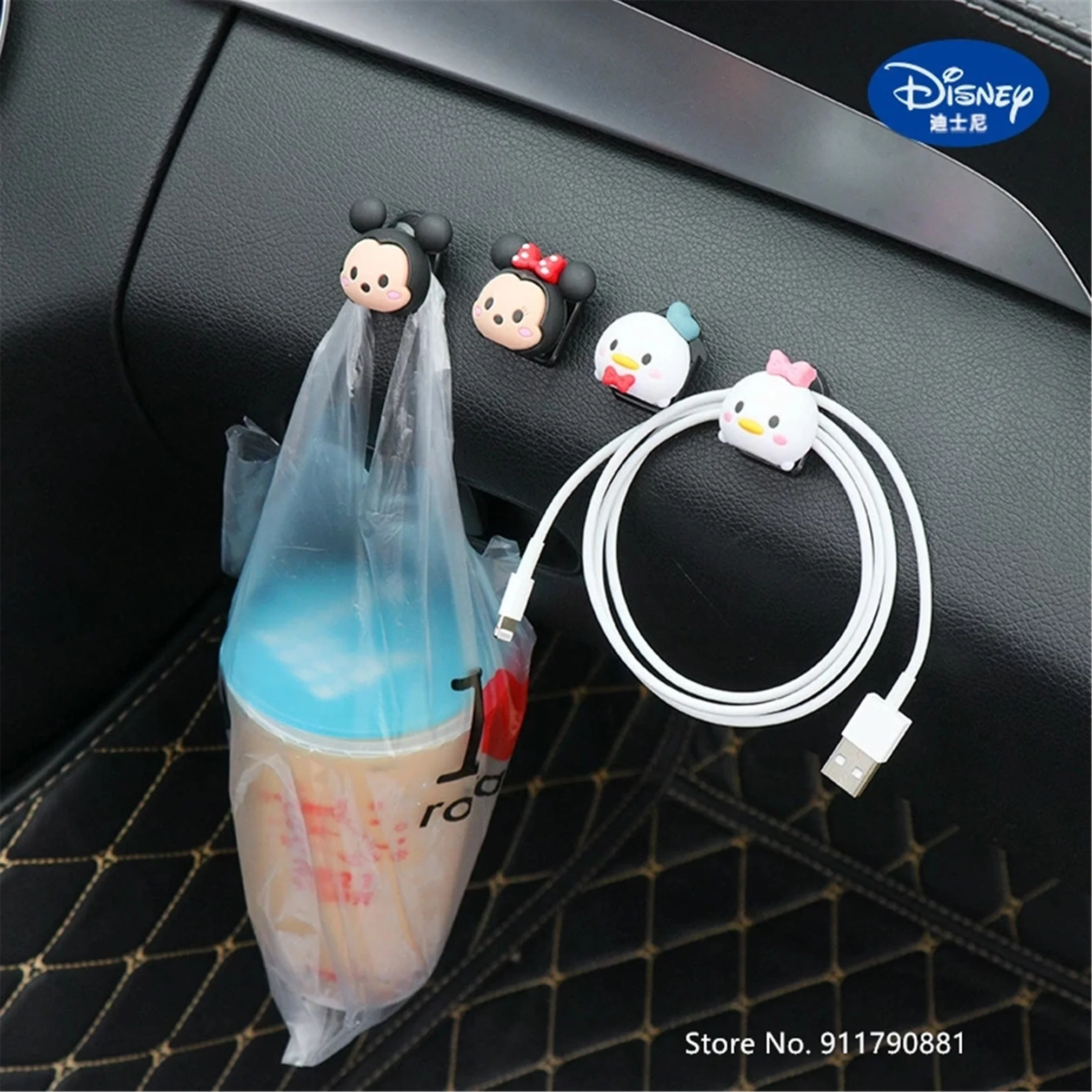 

Disney Mickey Minnie Winnie-the-Pooh Bear Dumbo Cute Car Home Seamless Small Hook Strong Adhesive Storage Hook for Easy Use