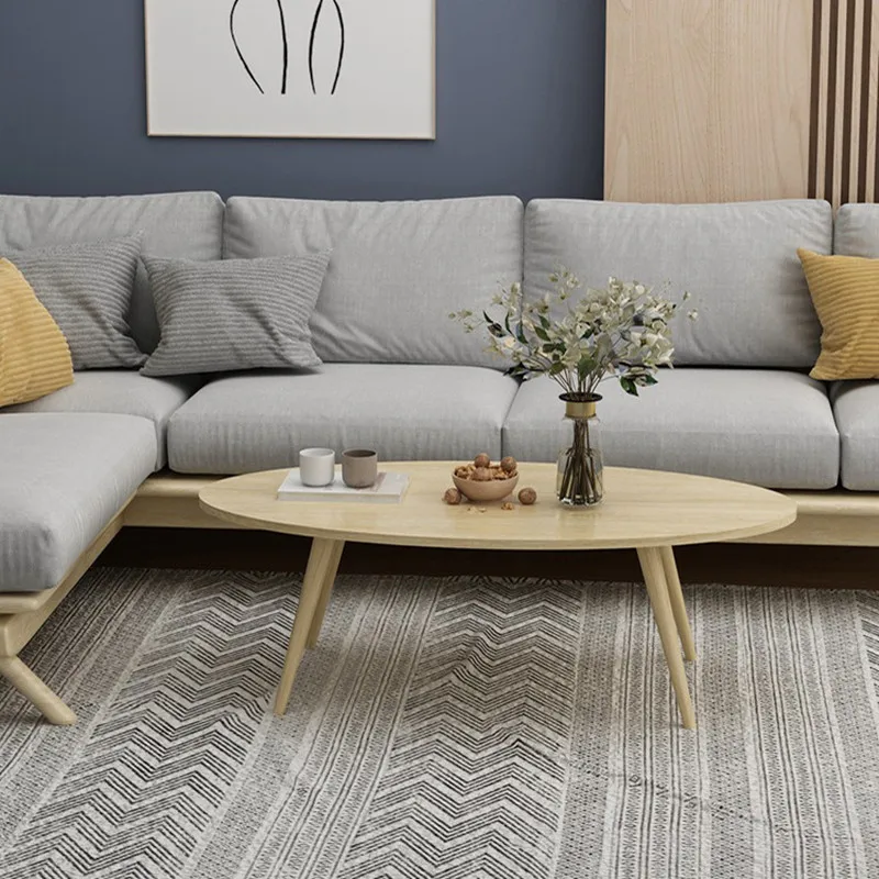 

For Home Nordic Household Solid Wood Tea Table Simple Living Room Double Deck Side Table Office Creative Son Mother Tea Table