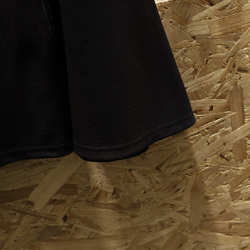 HAMALIEL New Women Black White Patchwork Oversize Loose Dress Spring Plus Size Double-breasted Bowknot Flare Sleeve Casual | Женская