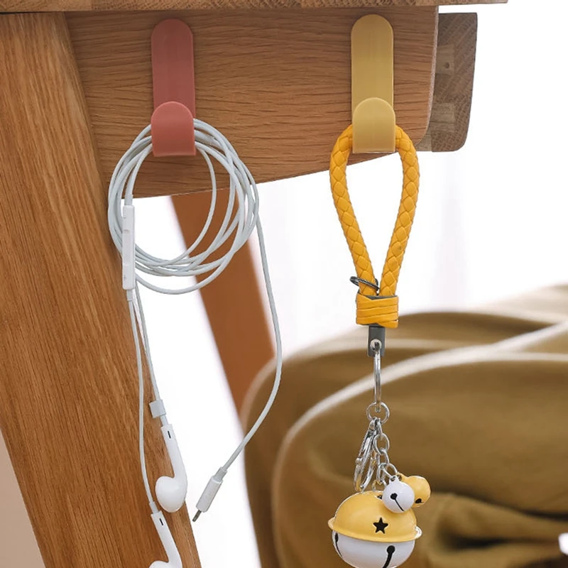 

4pcs Colorful Home wall key holder Bathroom Hanger Hook Adhesive Wall Vacuum Sucker Heavy Load Rack Kitchen Hooks