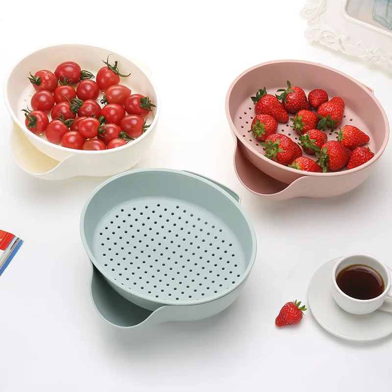 Корзина для фруктов с двухслойным фильтром воды моющее хранилище кухонной