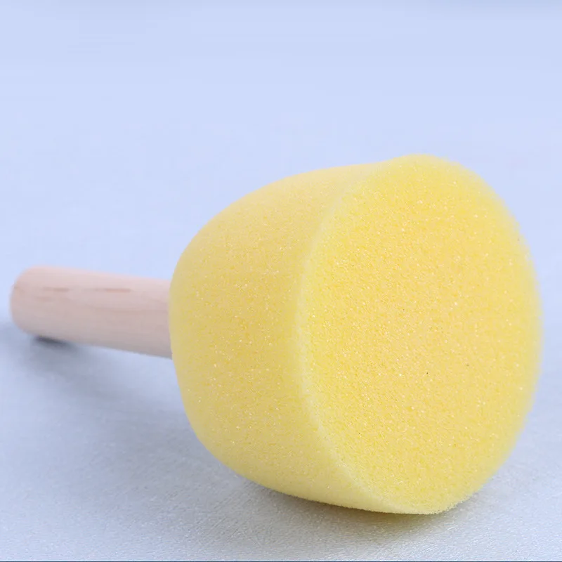 4PCs/set Paint Brush Wooden Handle Seal Sponge Children's Painting Tool Graffiti Kids DIY Doodle Drawing Toys |