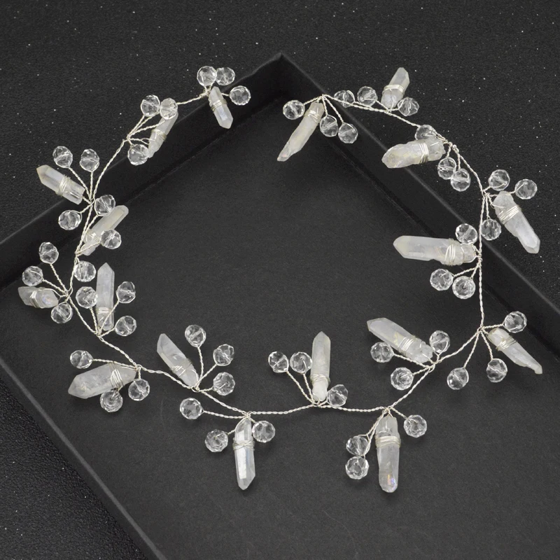 Женская повязка для волос с натуральным драгоценным камнем|Украшения волос| |