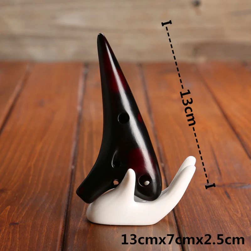 Коричневый черный фарфоровый узор окарина 12 отверстий SC key Wind музыкальный