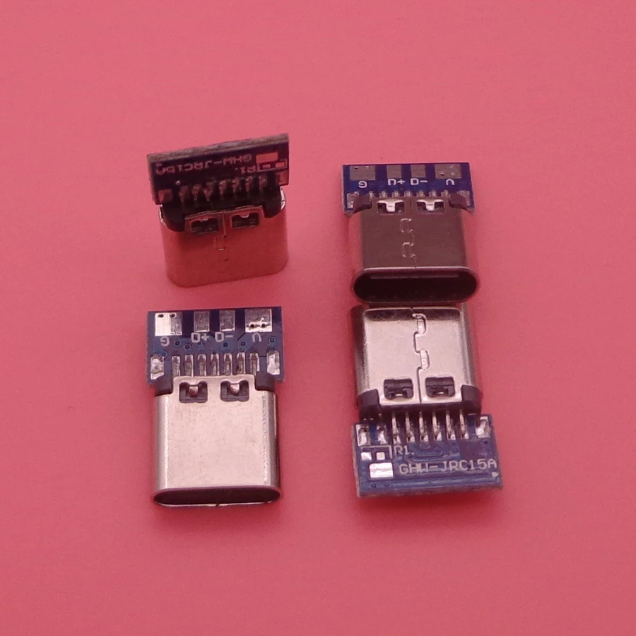 

200pcs high quality USB 3.1 Type C Connector 14 Pin Female Socket receptacle Through Holes PCB 180 Vertical Shield USB-C