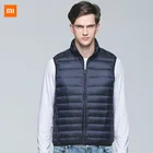 Мужской легкий пуховой жилет Xiaomi Youpin, короткая зимняя мужская куртка с воротником-стойкой, модный пуховой жилет, легкая теплая и портативная куртка