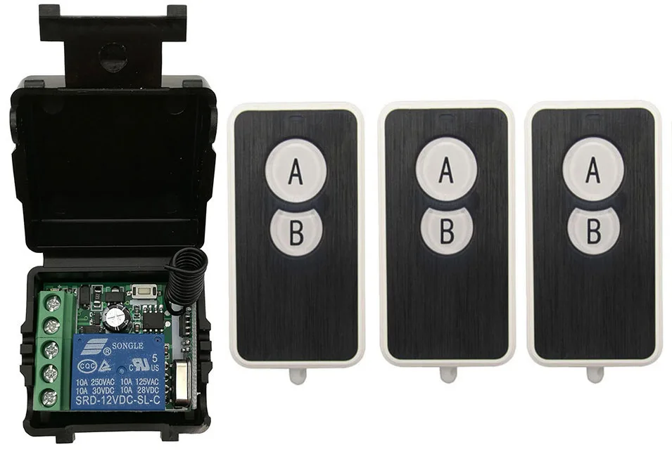 Радиоуправляемый беспроводной переключатель 12 В постоянного тока 1 канал 10 А 315