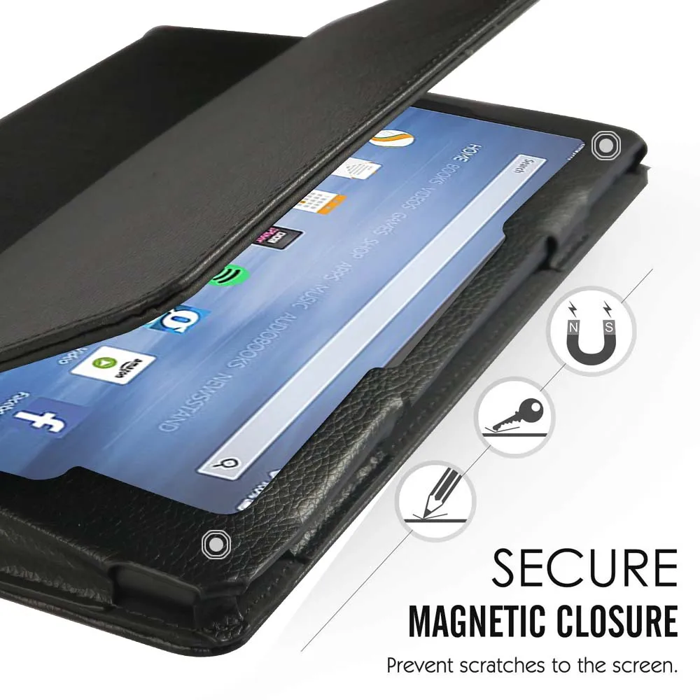 Пылезащитный разноцветный кожаный чехол-подставка для Amazon Kindle Fire HD 10 (2015/2017/2019)